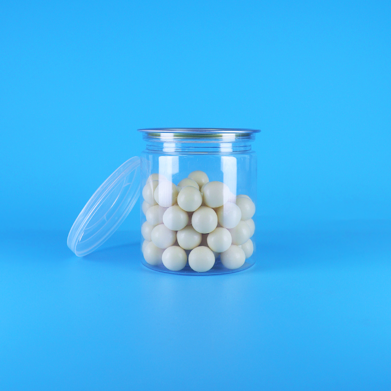 مقاومة للتسرب سهلة مفتوحة غطاء واضحة مستديرة وجبة خفيفة الحلوى البلاستيكية PET علب الغذاء