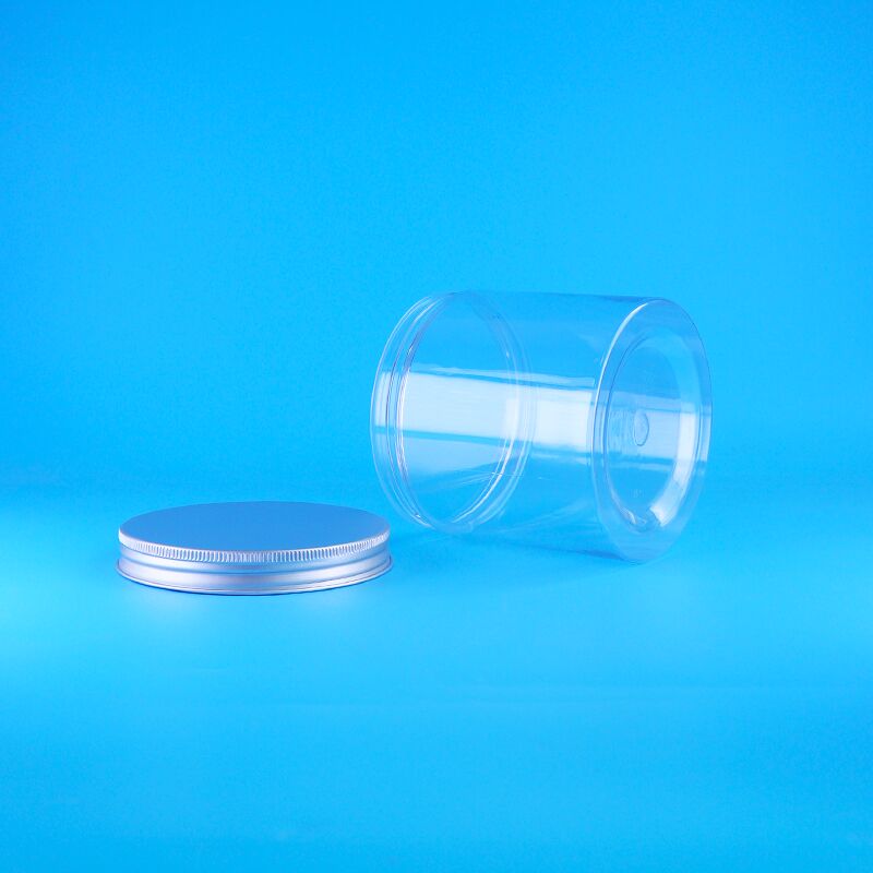 أسطوانة سهلة مفتوحة الغطاء الغذاء القهوة الحلوى الكعك الشاي الوردي البلاستيك شفافة قنينة بي تي