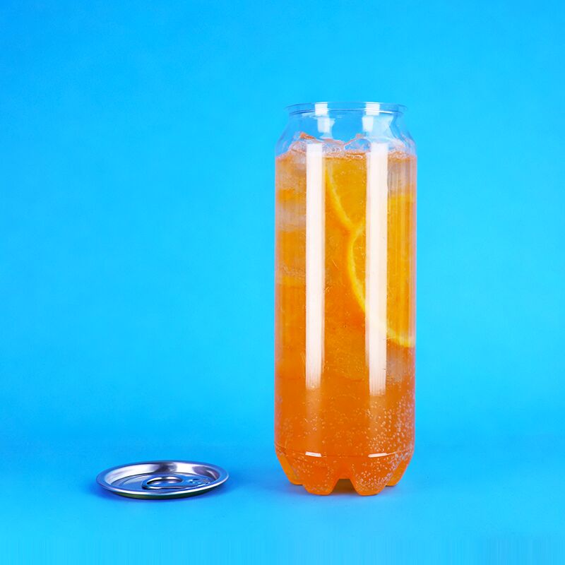 علبة بلاستيكية من نوع بي تي مع غطاء مفتوح بسهولة سعة 500 مل ضد التسرب للمشروبات الغازية والمشروبات الكحولية