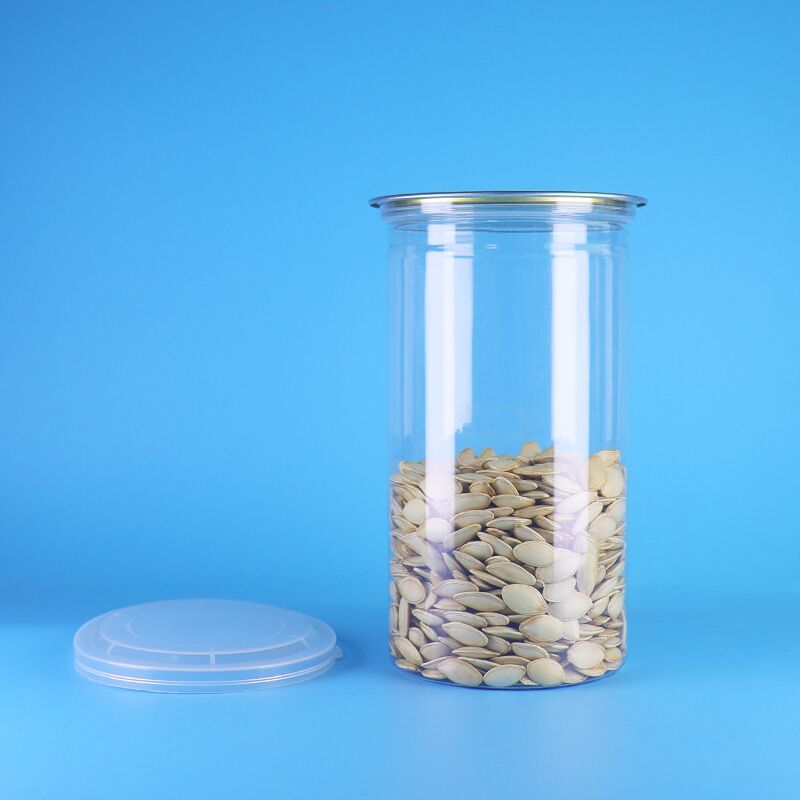 زجاجة بي تي 700 مل خالية من BPA مع غطاء مفتوح بسهولة لتخزين وتعبئة الأغذية
