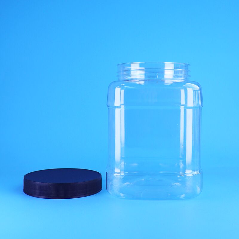 وعاء بلاستيكي مربع مخصص من PET بغطاء مسطح لولبي - حل تخزين طعام خالٍ من BPA