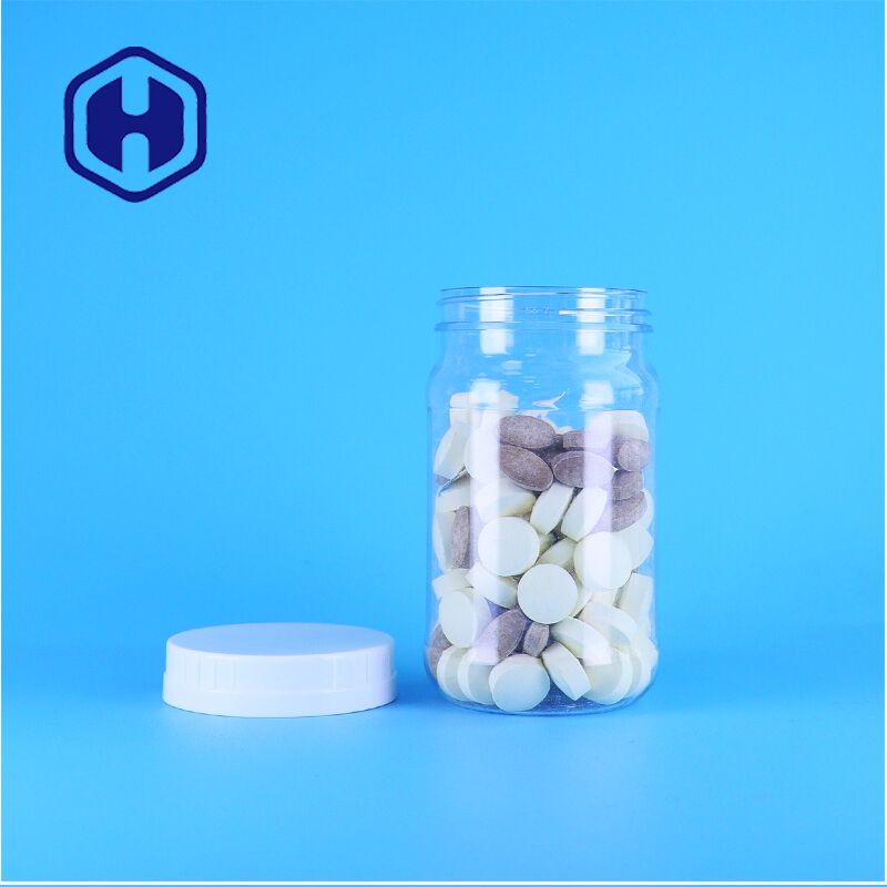 برطمان تخزين PET شفاف عالي الجودة للطعام للصلصات والوجبات الخفيفة والحلويات آمن وأنيق وعملي