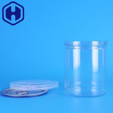 تصميم مخصص سهل مفتوح غطاء صغير شفاف بطاقة PET البلاستيكية علبة للمكسرات طعام الأطفال