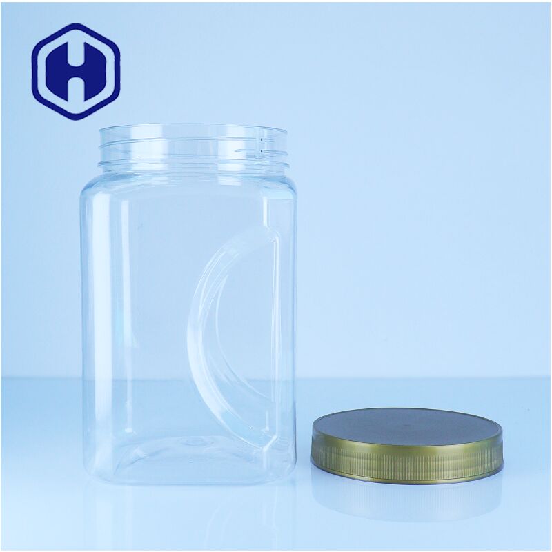 مربع بطاقة PET البلاستيكية وعاء العسل غطاء مسطح الصف الغذائي Bpa مجانا سهلة صب التوابل وجبة خفيفة