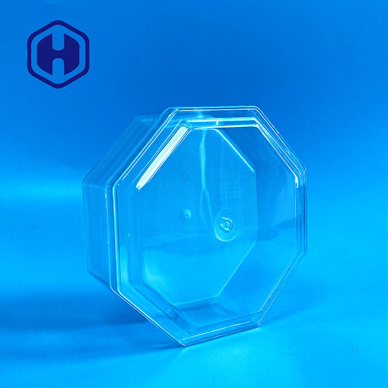 مثمنة مخصصة لحوم الجوز Cubilose 15oz صندوق PET واضح