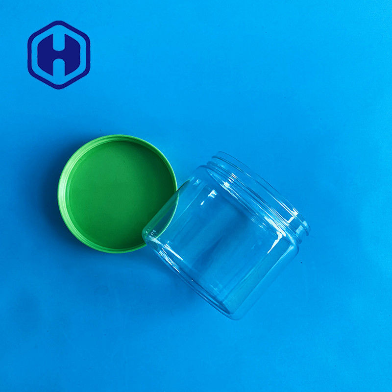 برطمان بلاستيكي ذو فم واسع ومضاد للتسرب من الحيوانات الأليفة 450 مل 15 أونصة للحلويات البسكويت