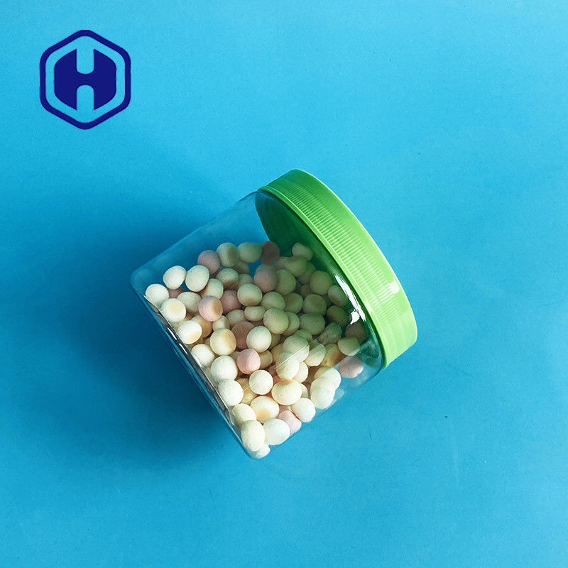 برطمان بلاستيكي ذو فم واسع ومضاد للتسرب من الحيوانات الأليفة 450 مل 15 أونصة للحلويات البسكويت