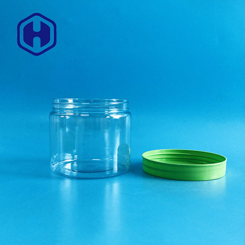 برطمان بلاستيكي ذو فم واسع ومضاد للتسرب من الحيوانات الأليفة 450 مل 15 أونصة للحلويات البسكويت