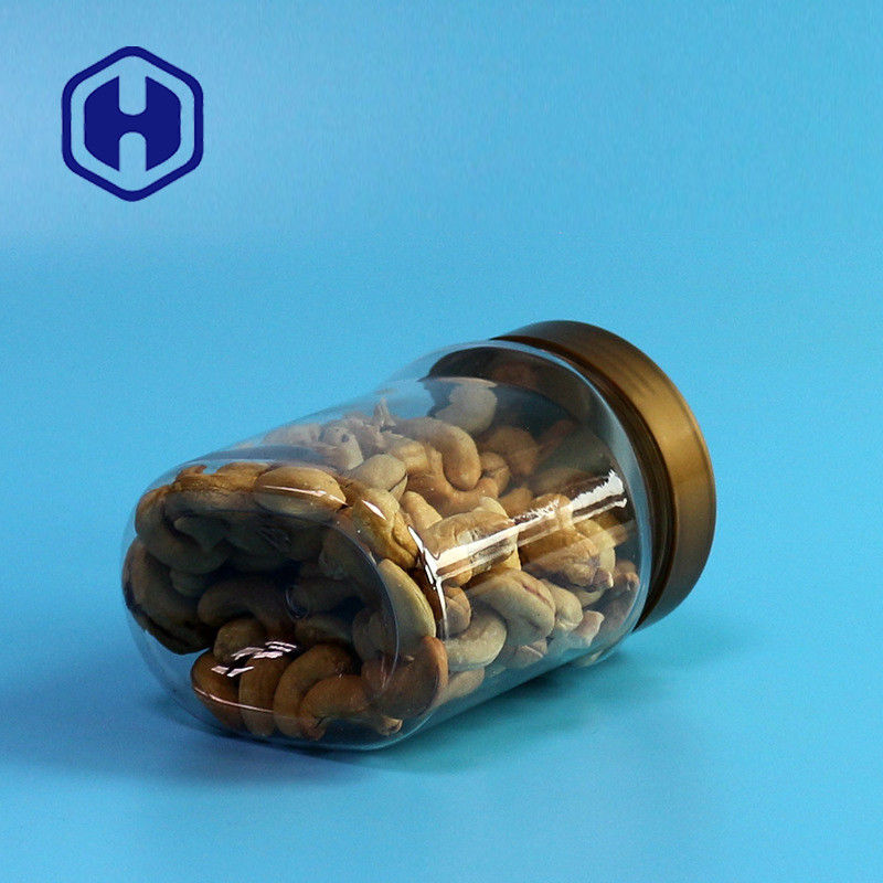 غطاء برغي 13.8 أوقية 410 مل مضاد للتسرب برطمان بلاستيكي تغليف آمن للطعام شكل بيضاوي