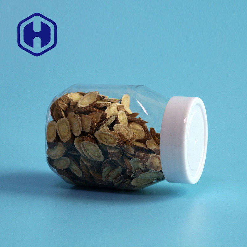 علبة زبدة الفول السوداني البلاستيكية غير السامة 390 مل 13 أوقية بلون شفاف