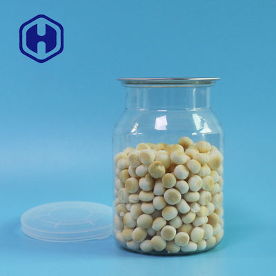 علبة PET شفافة مخصصة بحجم 510 مل لتعبئة المكسرات سهلة الفتح والإحضار