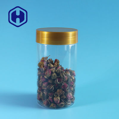 جرة بلاستيكية مستديرة مستقيمة 300 مل محكمة الإغلاق آمنة للطعام بارتفاع 116 ملم