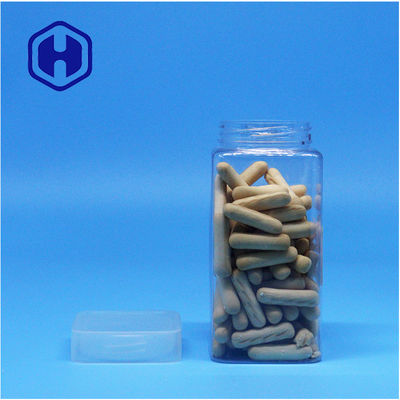 زبدة الفول السوداني المربعة الواضحة هلام الشاي ورقة البكنة زجاجات بلاستيكية من البيت مسطحة مقبض فوق غطاء