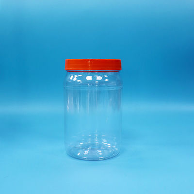 شفاف PET البلاستيكية المستديرة الغذائية الحلوى الكعك عبوة العلبة الأحمر اللون الغطاء المسمار