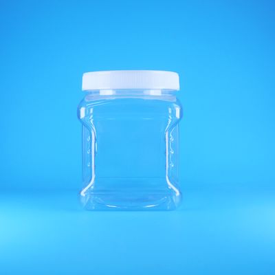مرطبانات بلاستيكية شفافة بغطاء لولبي من البولي إيثيلين تيرفثالات الخالية من الهواء للمكسرات الحلوة والفواكه وأغذية الأطفال