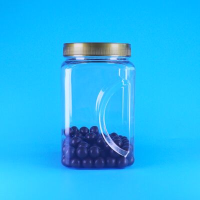 وعاء مصاصة بادام وجاك فروت مجفف بلاستيكي شفاف بني بغطاء صالح للأكل