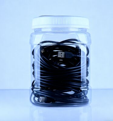 جيد ختم البلاستيك PET مربع الشكل جرة شفافة كعكة اليام الصيني ملء البسكويت غطاء لولبي