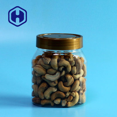 غطاء برغي 13.8 أوقية 410 مل مضاد للتسرب برطمان بلاستيكي تغليف آمن للطعام شكل بيضاوي