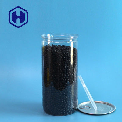 1450 مل 49 أوقية علب بلاستيكية شفافة مع غطاء من الألومنيوم سهل الفتح وغطاء بلاستيكي